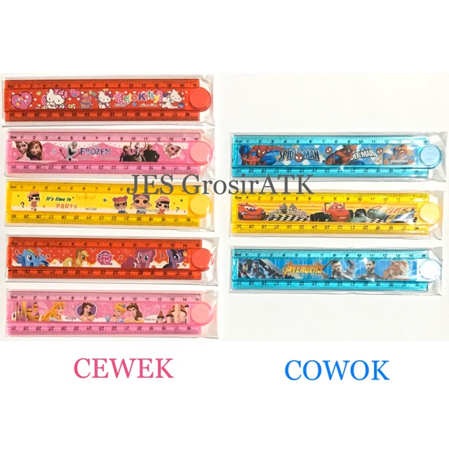 

Penggaris Lipat 30 cm Gambar Karakter RANDOM [pcs]