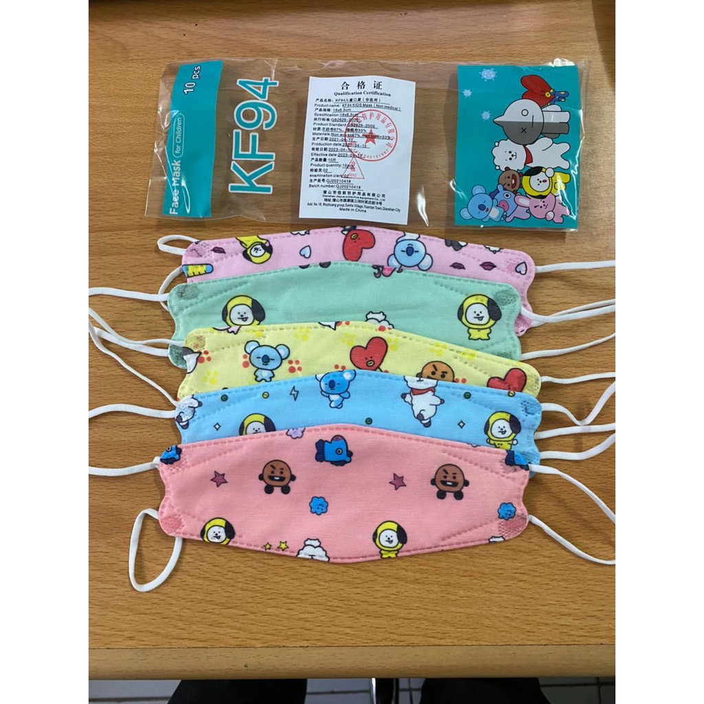 KF94 MASKER ANAK BTS MIX ISI 10PC