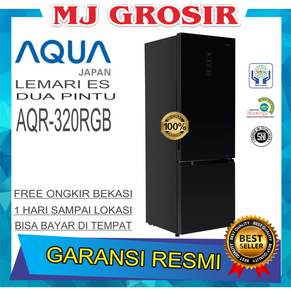 KULKAS AQUA JAPAN AQR 320RGB LEMARI ES 2 PINTU AQR320RGB  