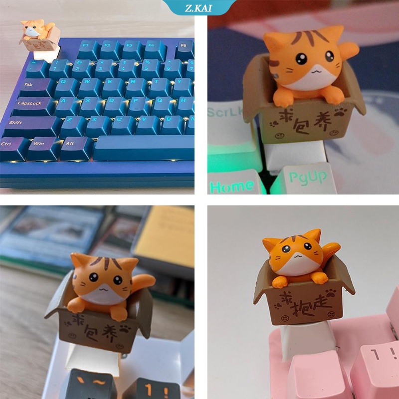 Keycap keyboard Mekanik Motif Kartun Kucing Lucu DIY