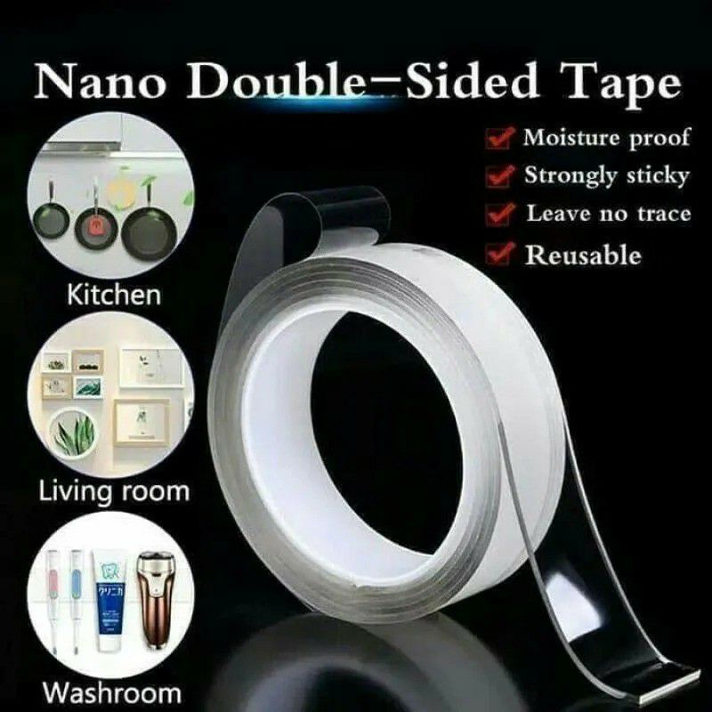 Solatip 2 sisi Nano Tape isilasi Double Tape Transparan Lakban 2 sisi