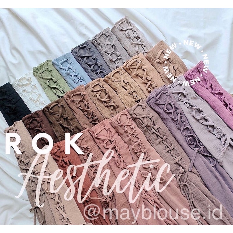 [[MAYBLOUSE.ID]] Rok Aesthetic Cey airflow Crinkle Premium