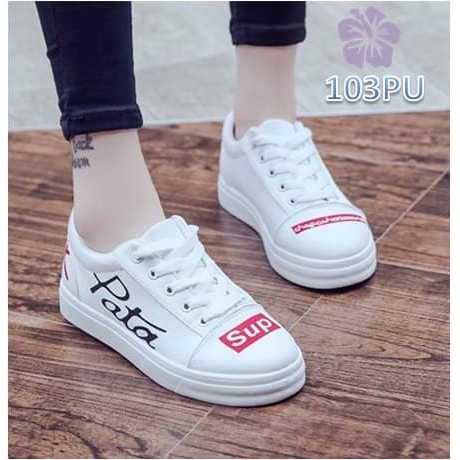 Jual Sepatu Wanita Sneakers Supreme Pata   103   Putih  36 Berkualitas