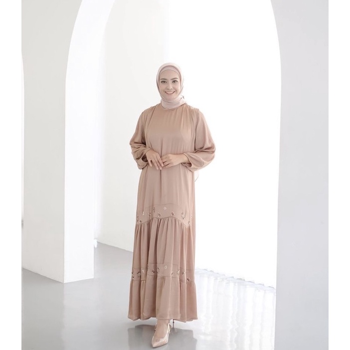 CAMELIA DRESS NUDE - MAJESTE