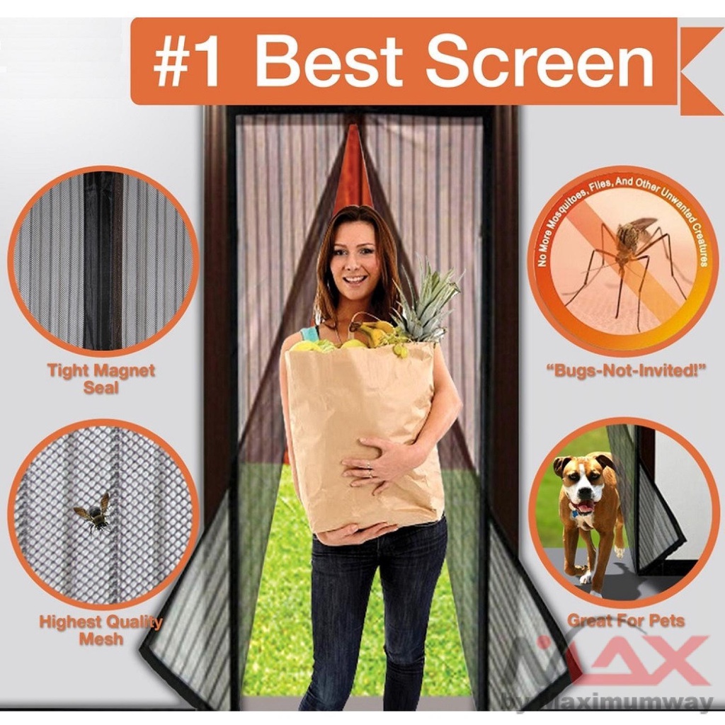 Tirai Pintu Magnetik Anti nyamuk penghalang nyamuk jaring nyamuk Anti Mosquito Mesh Net