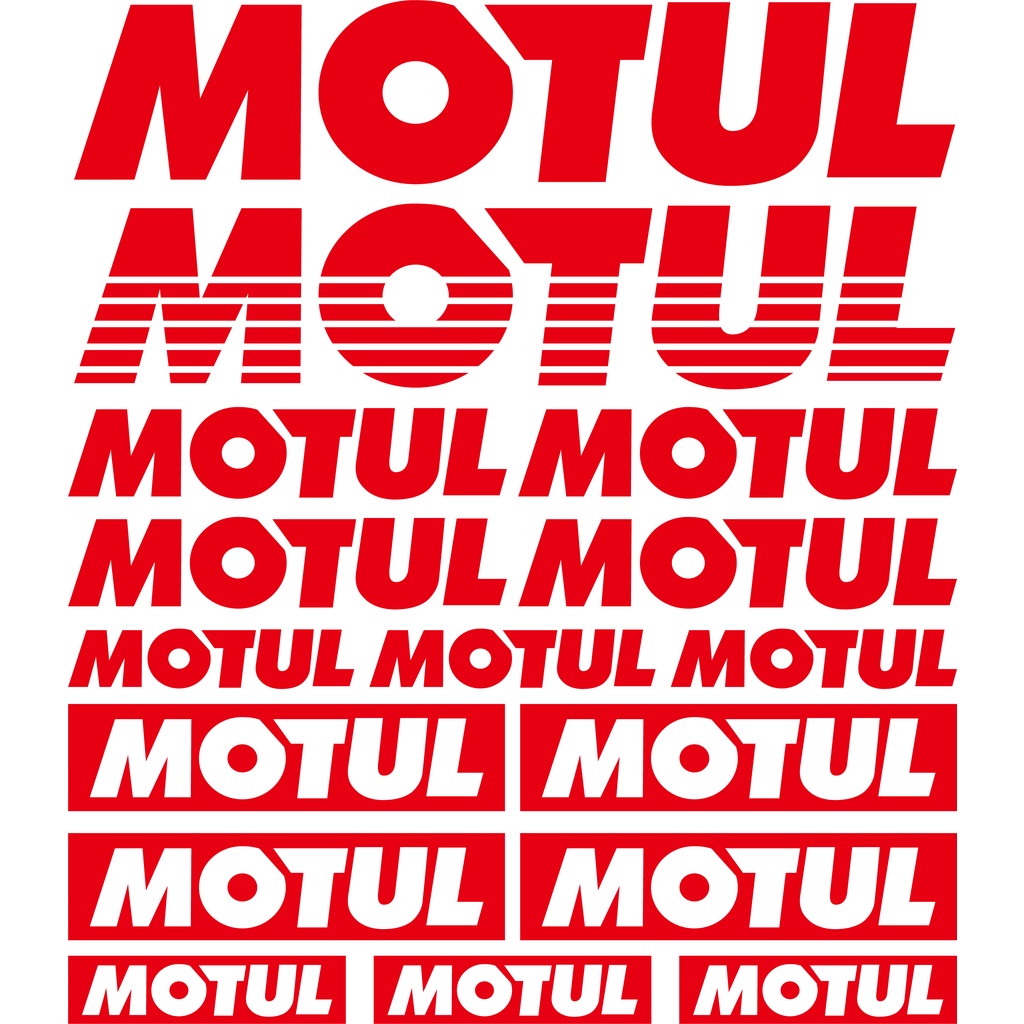 Stiker Reflektif Motif Logo MOTUL Untuk Helm Motor