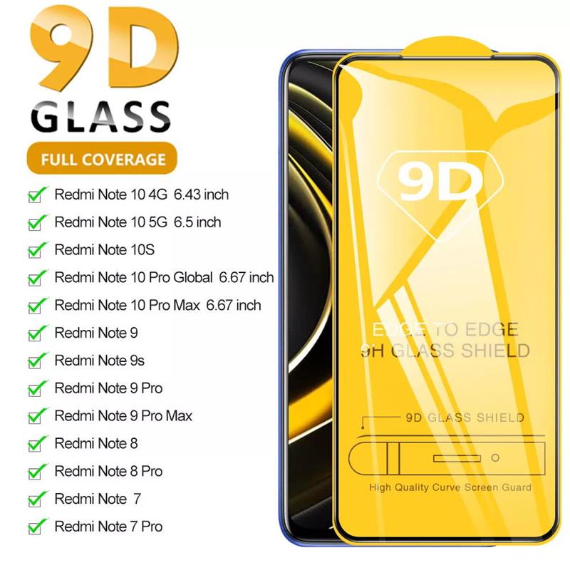 3PCS Full Cover Tempered Glass Xiaomi Redmi 10 9T 9A 9C 8 9 Redmi Note 11 10S 10 Pro Max 9s 9pro 9 8 Note7 Xiaomi Poco X3 NFC X3 Pro M3 Screen Protector Glass