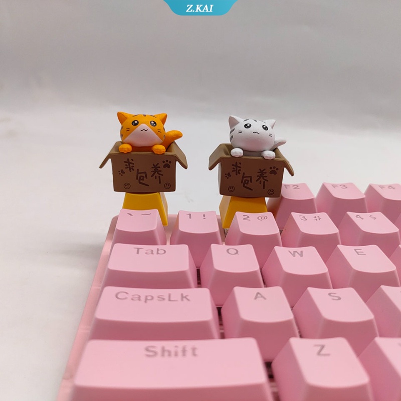 Keycap keyboard Mekanik Motif Kartun Kucing Lucu DIY