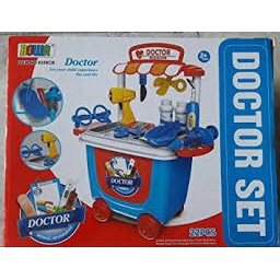 Mainan Anak Dokter-Dokteran Trolly Blue 22 Pcs