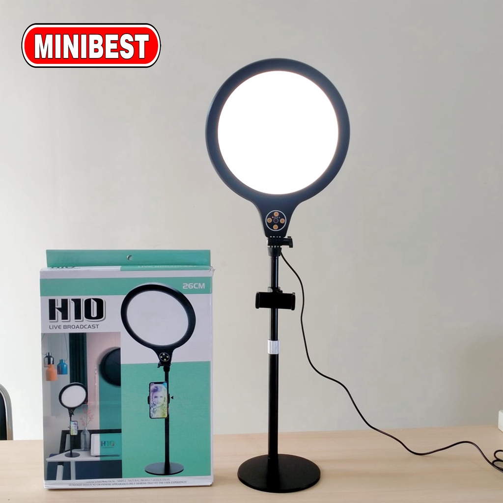 Ringlight Selfie Live Broadcast Professional Live Stream Desktop Beauty Fill Light 26CM H10