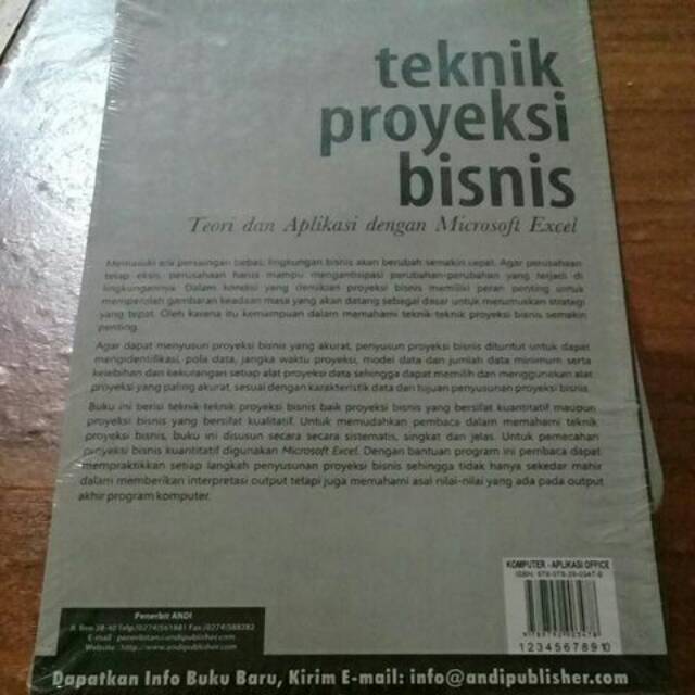 Teknik Proyeksi Bisnis Teori Dan Aplpikasi Dengan Microsoft Excel Shopee Indonesia