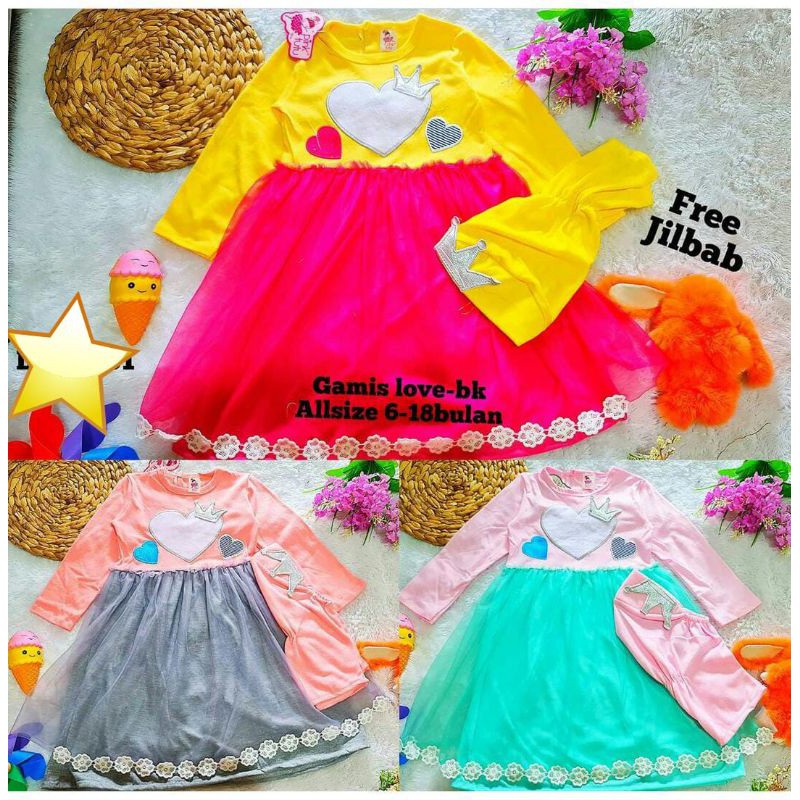 GAMIS QUEEN SET 4IN1 UNICORN DRESS ANAK 0-1 TAHUN/ BAJU MUSLIM ANAK GAMIS TUTU SET BANDO SEPATU UNICORN / GAMIS ANAK PEREMPUAN PREMIUM PINK TUTU GAMIS TUTU PRINCESS MAHKOTA