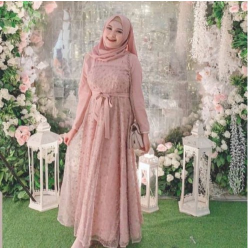 gamis brukat remaja terbaru 2022 kekinian/gamis terbaru 2022 modern remaja kekinian/gamis remaja mod