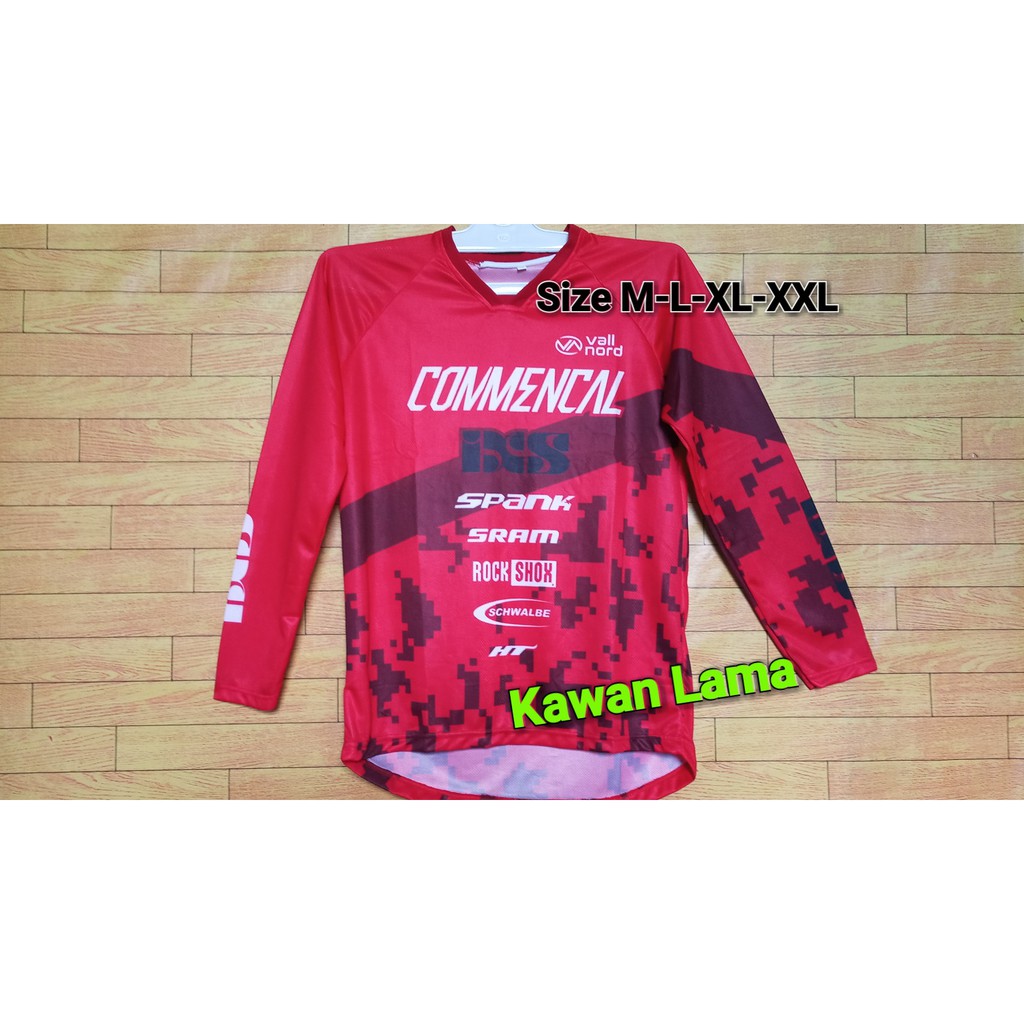 Baju Kaos Jersey COMMENCAL Mancing Dh Cross Sepeda Gowes