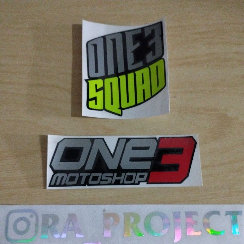 Stiker one3 motoshop
