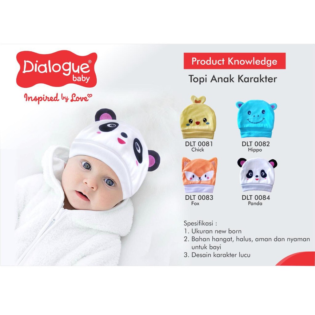 Dialogue Baby Hat Topi Bayi Print Karakter DLT008