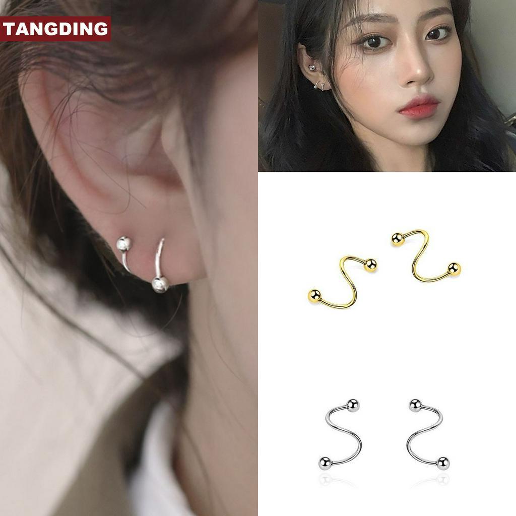 Anting Musim Semi Warna Emas Perak Gaya Retro Untuk Aksesoris Perhiasan