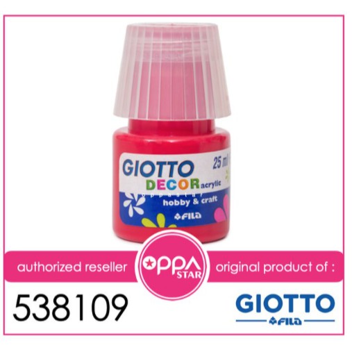 

Cat Akrilik Giotto Decor Acrylic Paint 25ml CARMINE RED - 538109