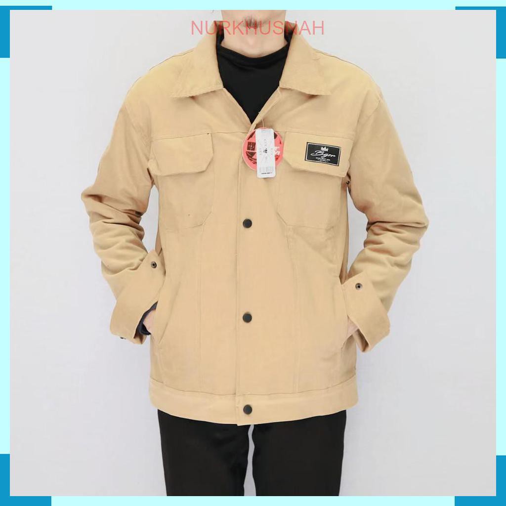 ORI TERSEDIA 3 VARIAN WARNA JAKET SEMI PARKA CANVAS PREMIUM KEMEJA CASUAL JAKET CODUROY BGSR
