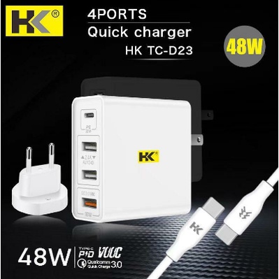 Charger HK-D23 + Kabel Quick Charger 48w Fast Charging