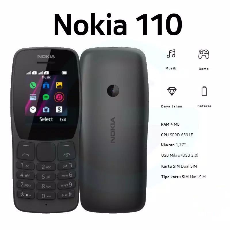 Handphone Nokia 110 Dual SIM