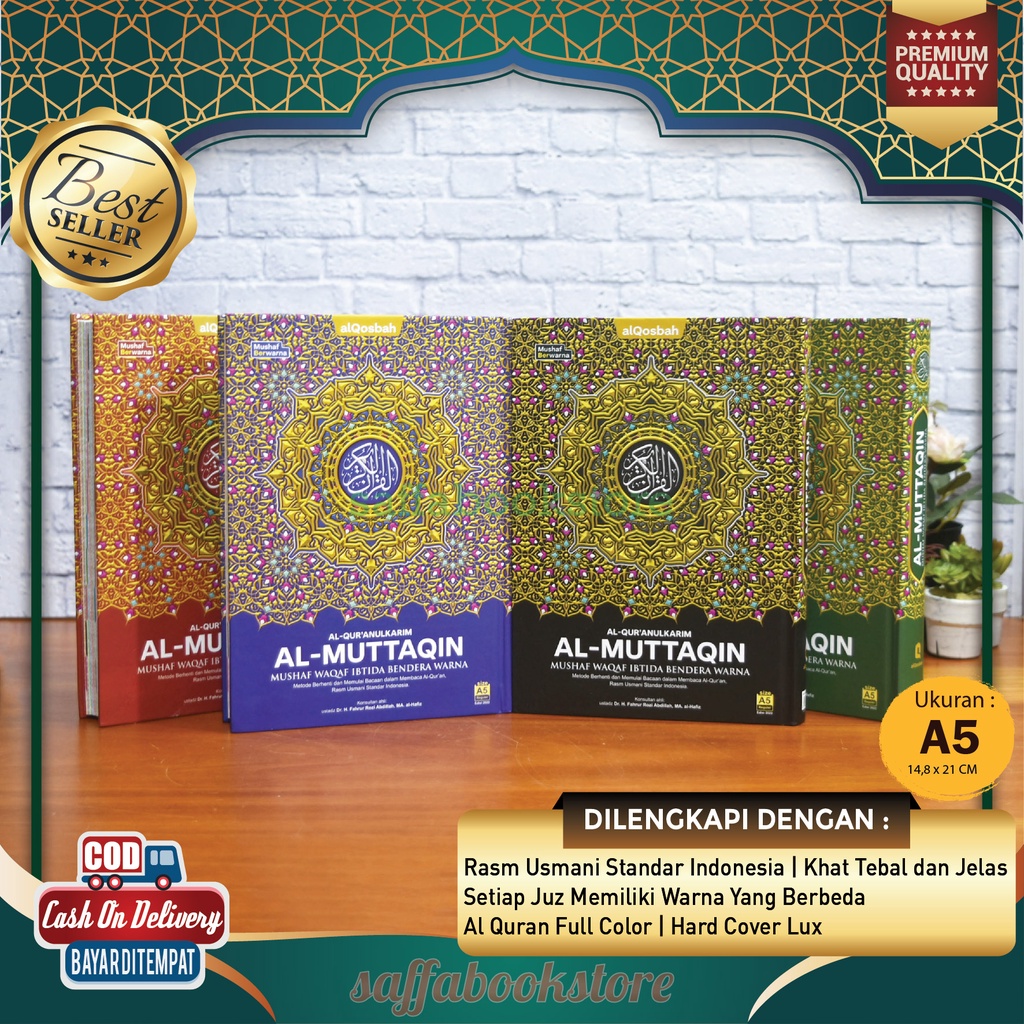 Al-Qur’an Al-Muttaqin A5 Alqosbah Alquran Tanda Lanjut Dan Berhenti Mulai Tanpa Terjemahan Murah Uku