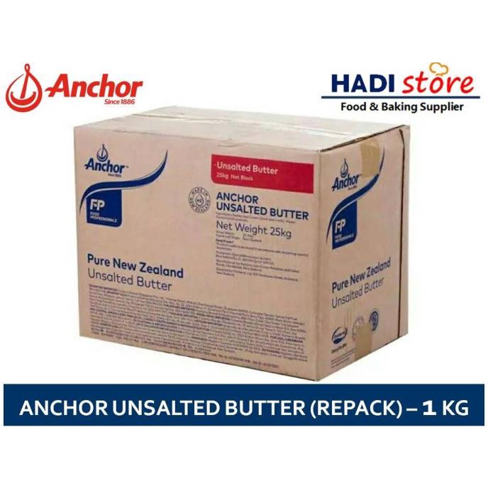 

BAYAR COD Anchor Unsalted Butter 1 Kg (Repack)