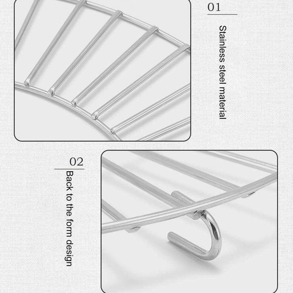 Lanfy Cooling Rack Barbecue Grid Rak Insulasi Panas Setengah Lingkaran Rak Saringan Minyak Steam Baking Rack Baking Pan