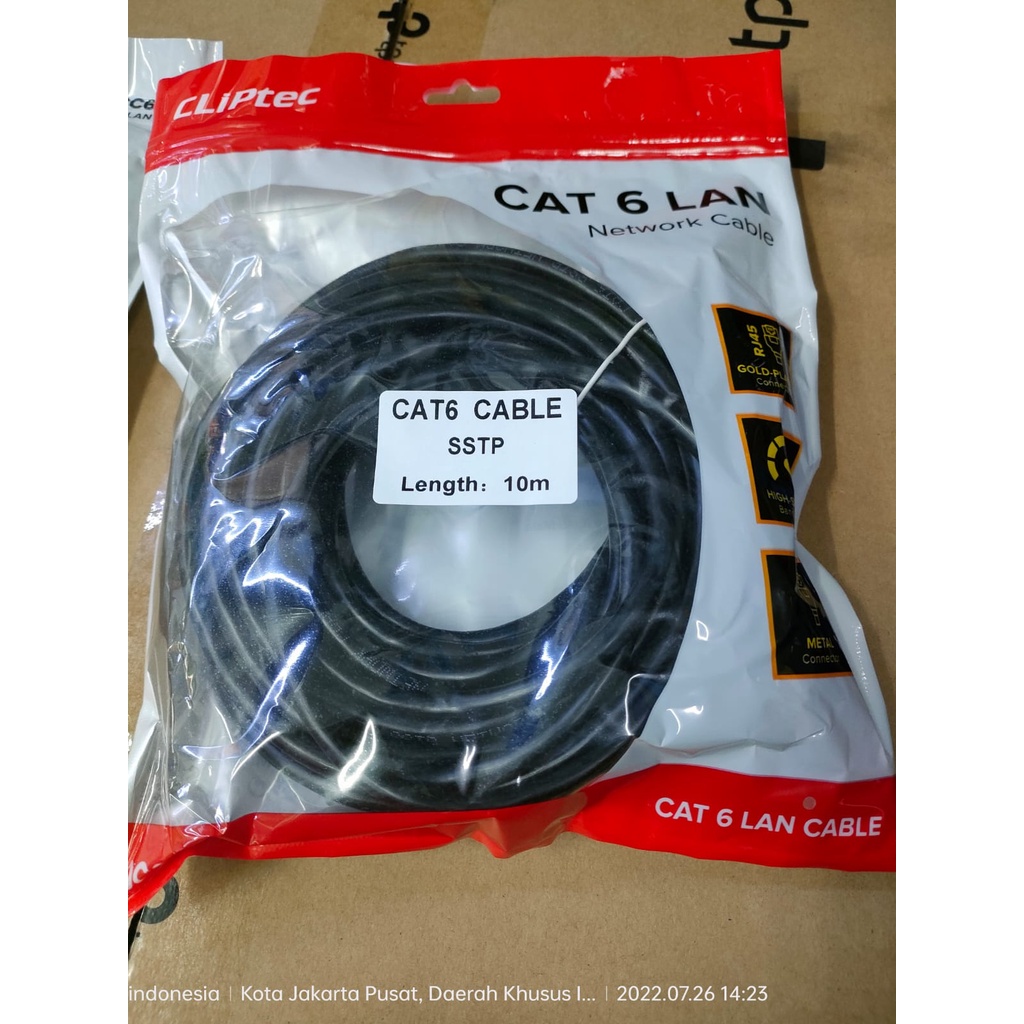 Kabel Lan Cat6 STP FTP 10m Outdoor High Speed Siap Pakai 10 Meter