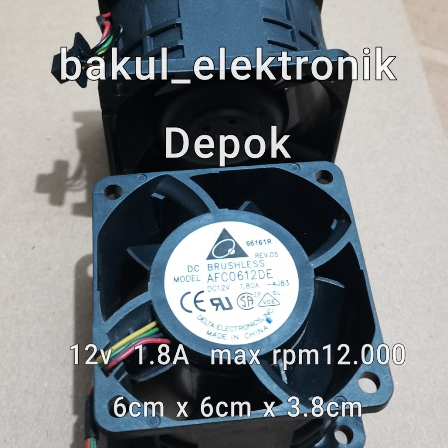 FAN DELTA 12V 6CM 1.8A