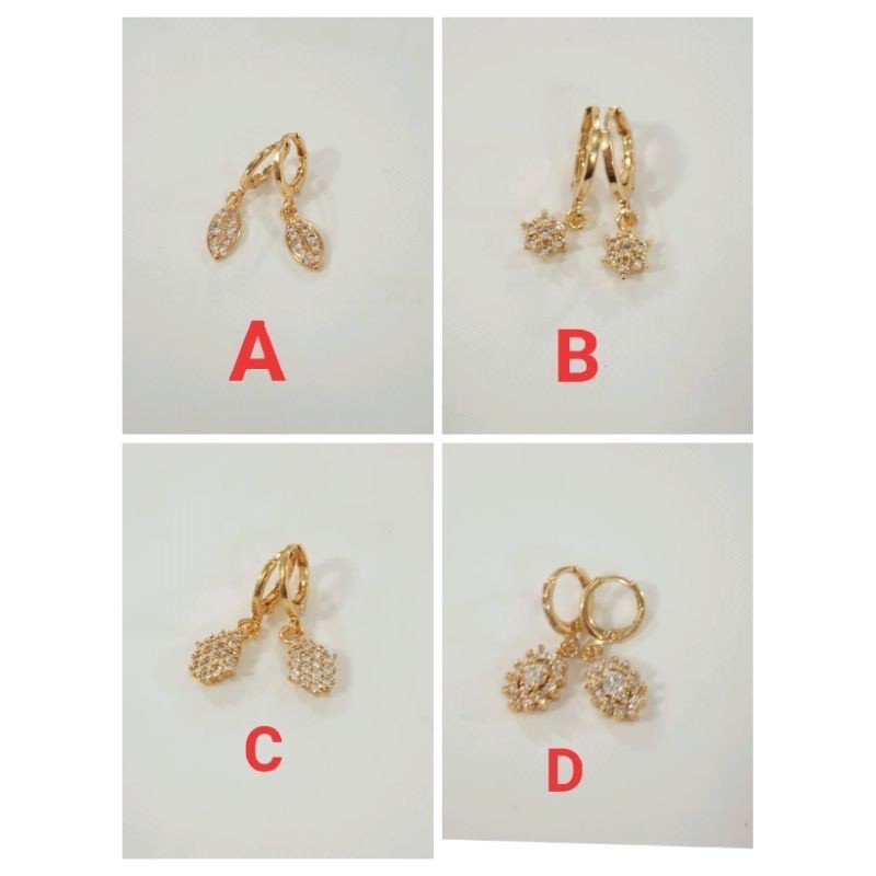 Anting / anting jepit wanita / giwang jepit / perhiasan titanium gold