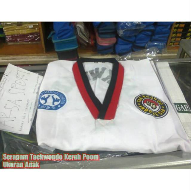 Baju Taekwondo Anak Tekwondo Seragam Taekwondo Kerah Merah Baju Taekwondo Anak Tekwondo Seragam Taekwondo Kerah Merah
