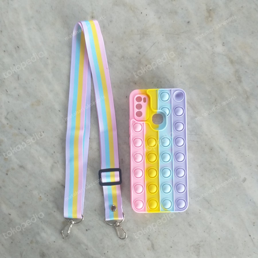 Pop It + Lanyard Rainbow Pop It Case Vivo V5 V5s V7 V7+ V9 V11i V11 PRO V15 V17 V19 V20 V21 4G V21 5