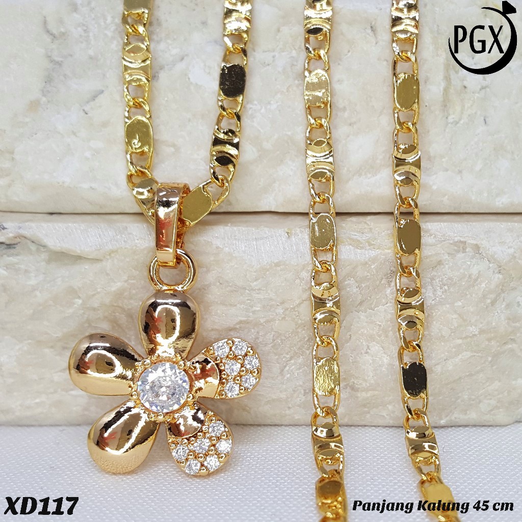 PGX Kalung Wanita Xuping Perhiasan Lapis Emas Aksesoris Fashion Premium - XD117