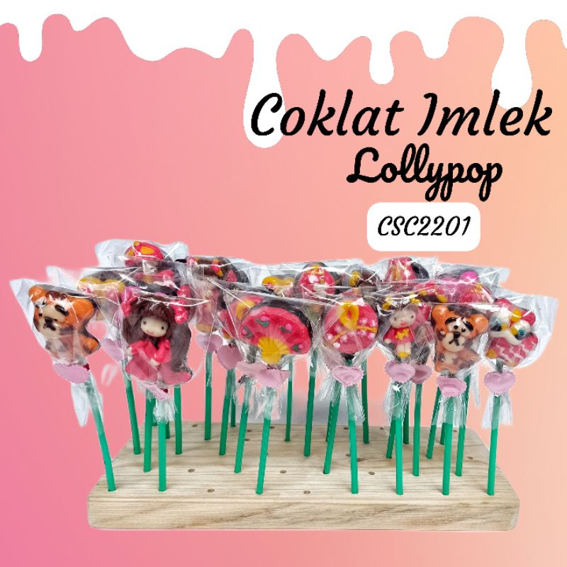 

(1pax=20pcs) Terlaris Kado permen Coklat imlek lollypop cokelat karakter cici koko CNY 2022 shio macan