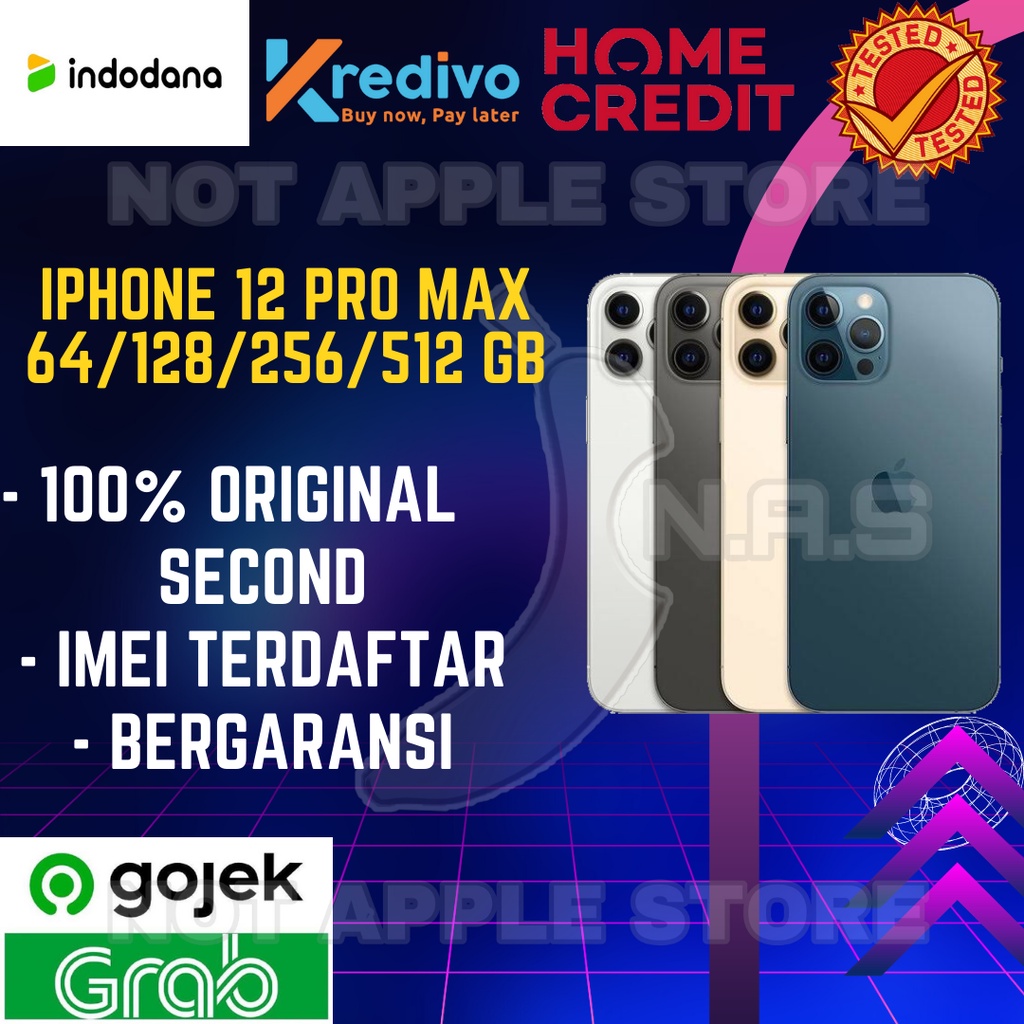 IPHONE 12 PRO MAX 128GB 256GB 512GB SECOND FULLSET ORIGINAL