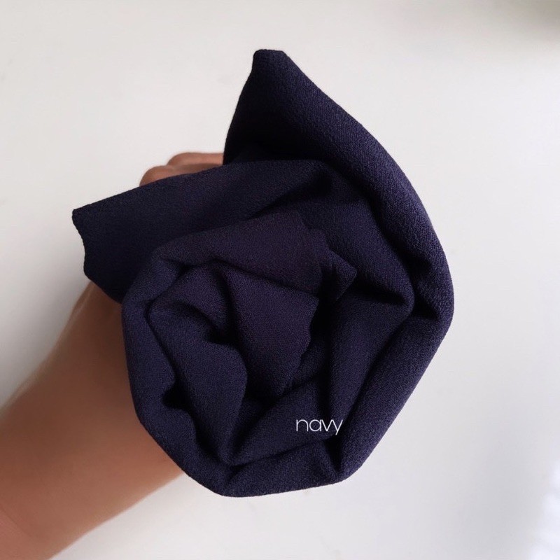 pashmina instan giona giani JAHIT TEPI RAPI / pasmina instan / hijab instan-Navy