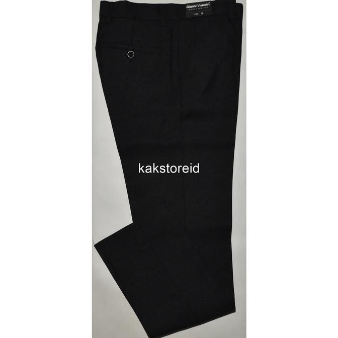 Celana Kerja Formal Pria GIANNI VISENTIN Hitam GKS 03 ORIGINAL - 31