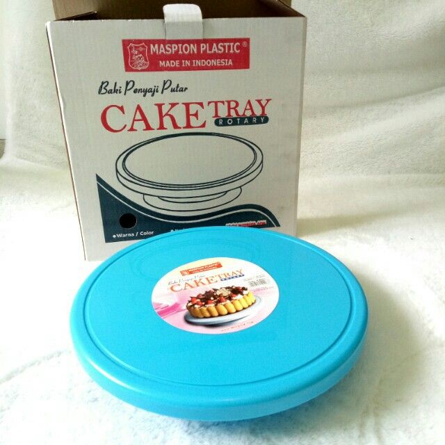 Tatakan Kue Putar Maspion Cake Tray Rotary Meja Kue Nampan Bolu B B051 Tempat Display Kue Putar