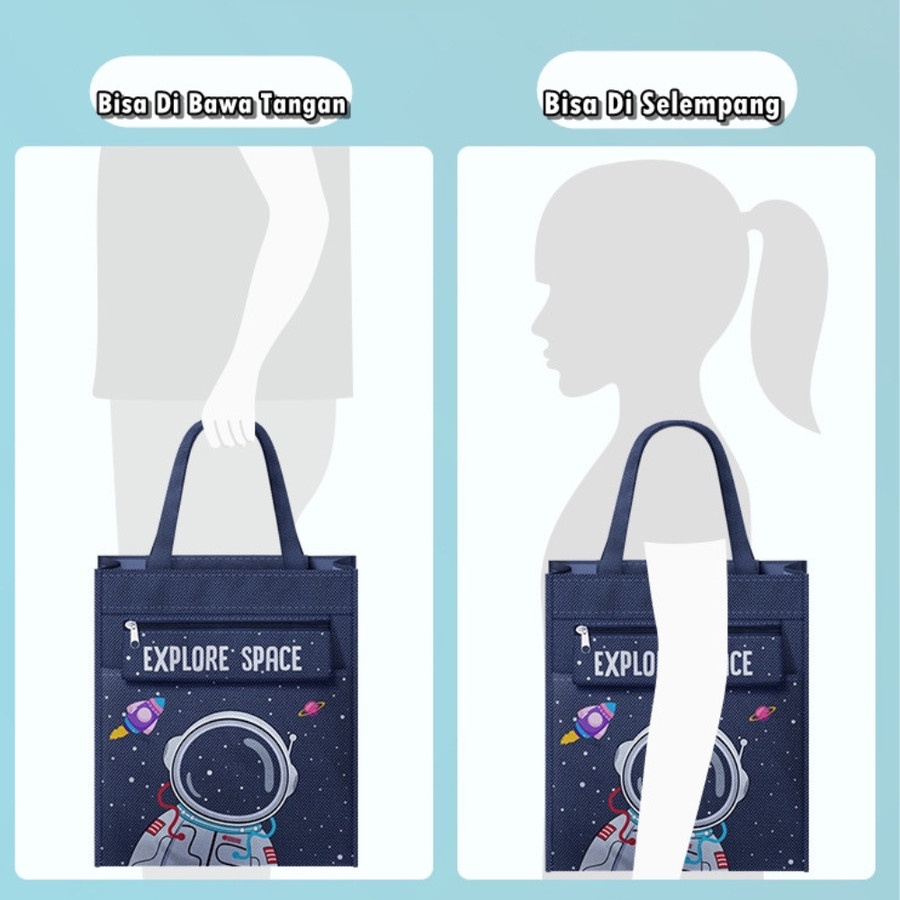 Tas Tote Bag Anak laki Laki Perempuan Tas Selempang Tas Sekolah TA0011