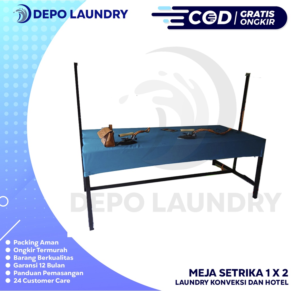 Meja setrika ukuran 1x2 Plat Kawat