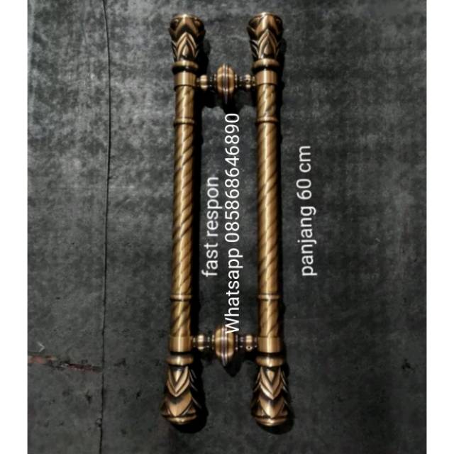 Handle pintu rumah nanas kuningan AB 60 cm