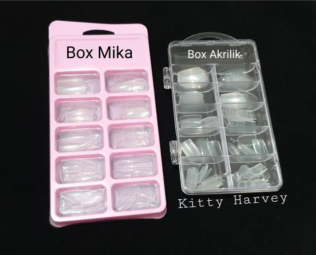 Kuku Palsu Polos Box mika 100pcs | Fake Nail | Nail Art