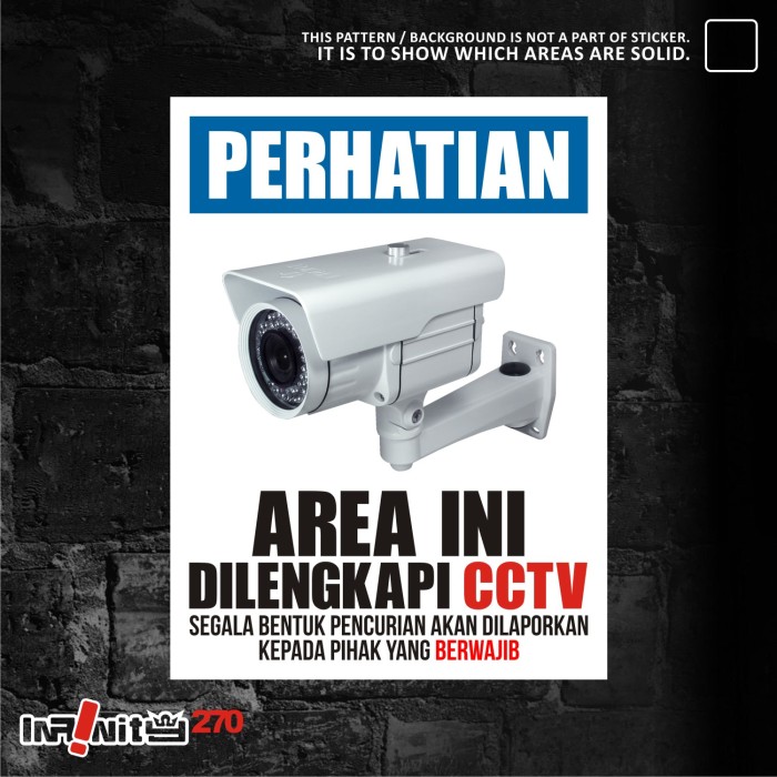 

Utrs0e4 Sticker Safety Sign K3 Area Ini Dilengkapi Cctv 30Cm Wskim-053 As71S0D