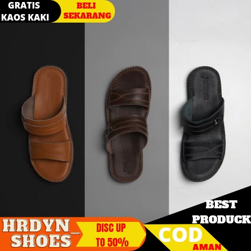 ORIGINAL - SANDAL JEPIT KULIT PRIA CASUAL / SENDAL JAPIT KEKINIAN COWOK LAKI-LAKI DEWASA KASUAL BARLIN-02