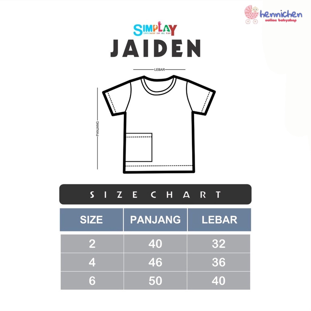 KAOS POCKET ANAK LAKI LAKI PEREMPUAN JAIDEN BAJU ANAK KAOS KANTONG UNISEX OVIKIDS 4 - 7 TAHUN