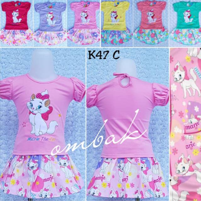 Baju anak perempuan atasan bawahan