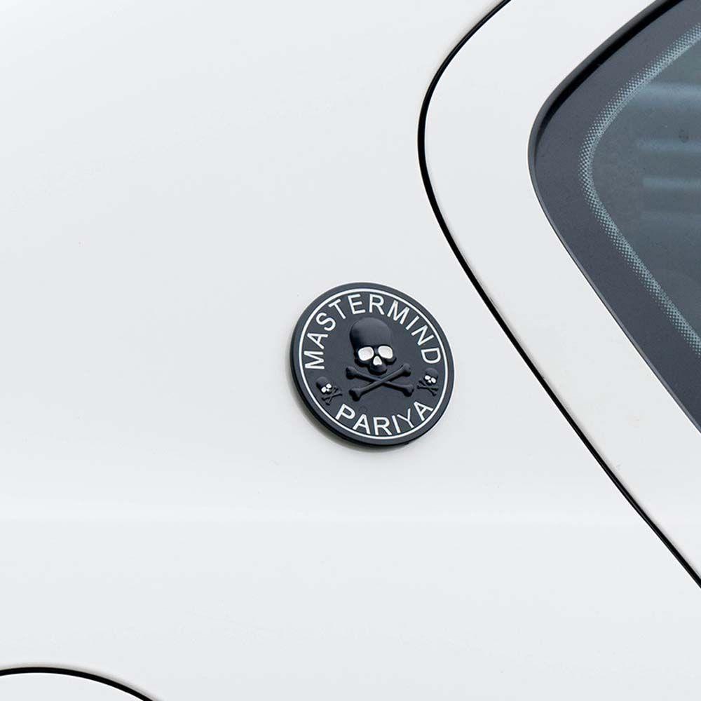 LANFY Tengkorak Stiker Mobil Universal Water-proof Dekoratif Tag Badge Decals Metal Rear Trunk Emblem Mobil Side Fender Decal