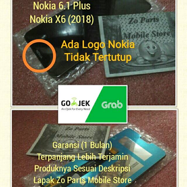 LCD Touchscreen Nokia 6.1 Plus Nokia 6.1+ (Original Ada Tulisan Logo NOKIA)