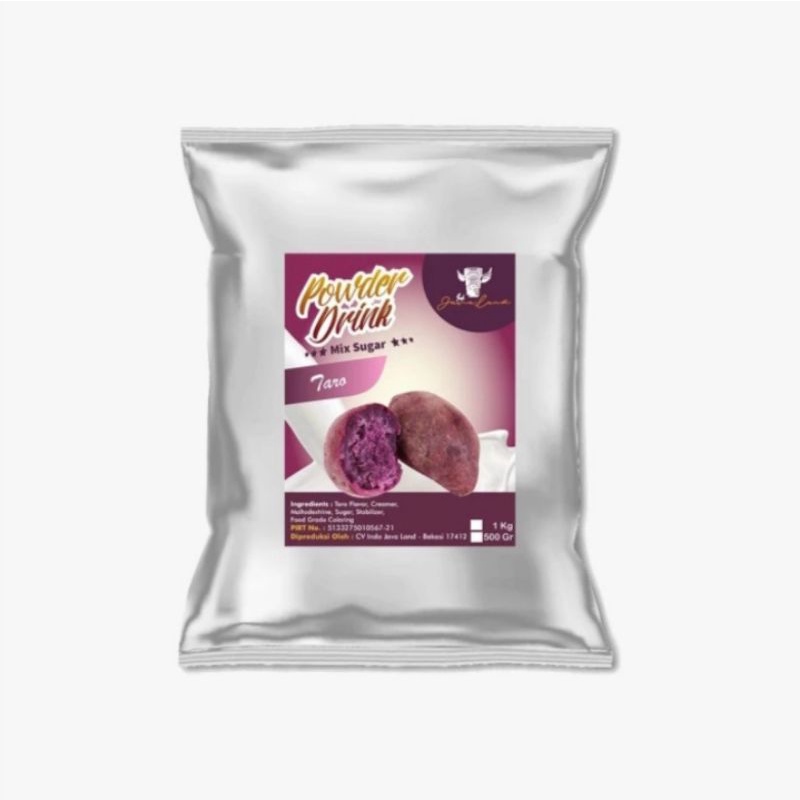 

bubuk minuman javaland 25 gram rasa taro no sugar/minuman Boba/minuman rasa